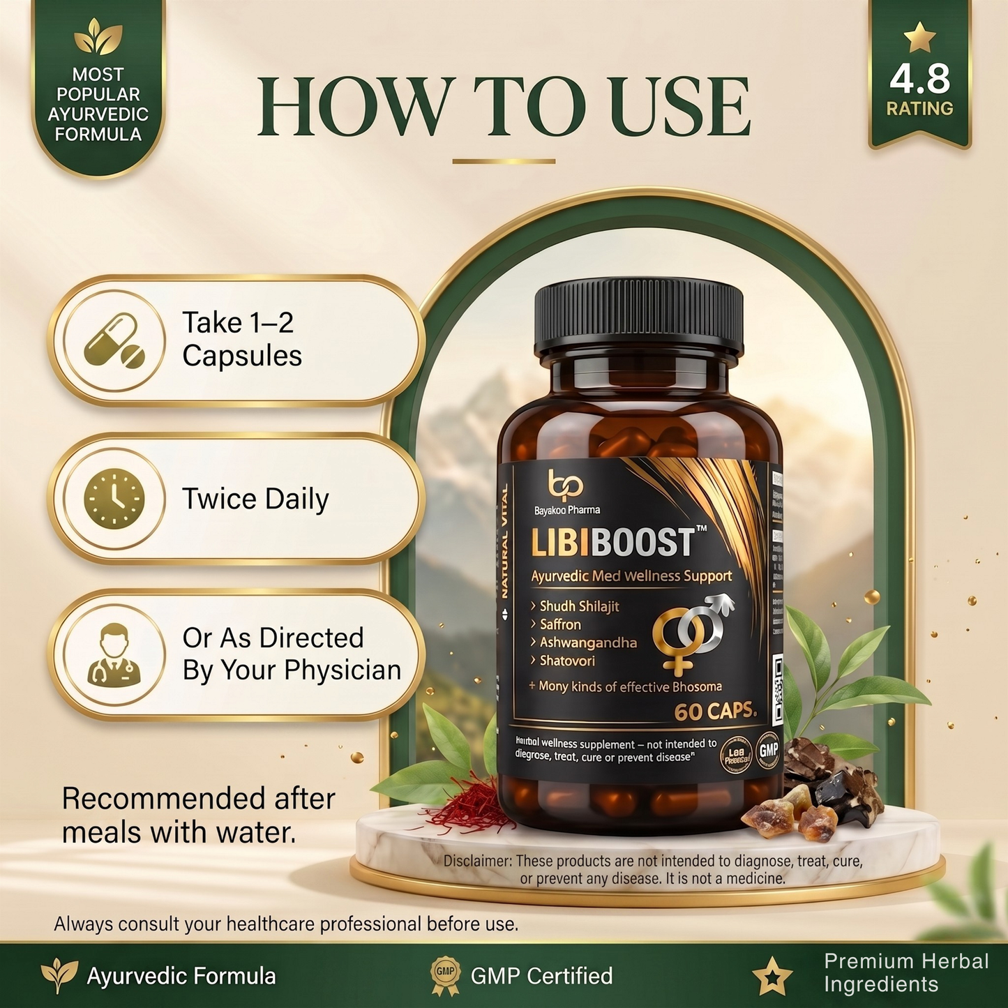 Bayskoo Libiboost Capsules | Premium Ayurvedic Blend