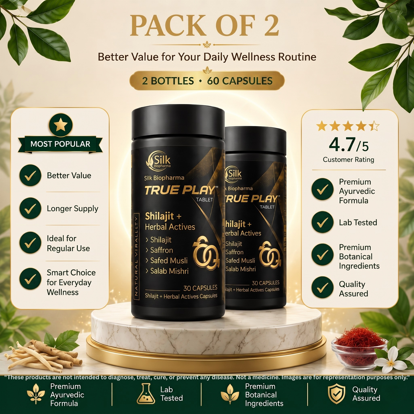 Truplay Chewable 30 Gummies | Natural Vitality & Energy Support