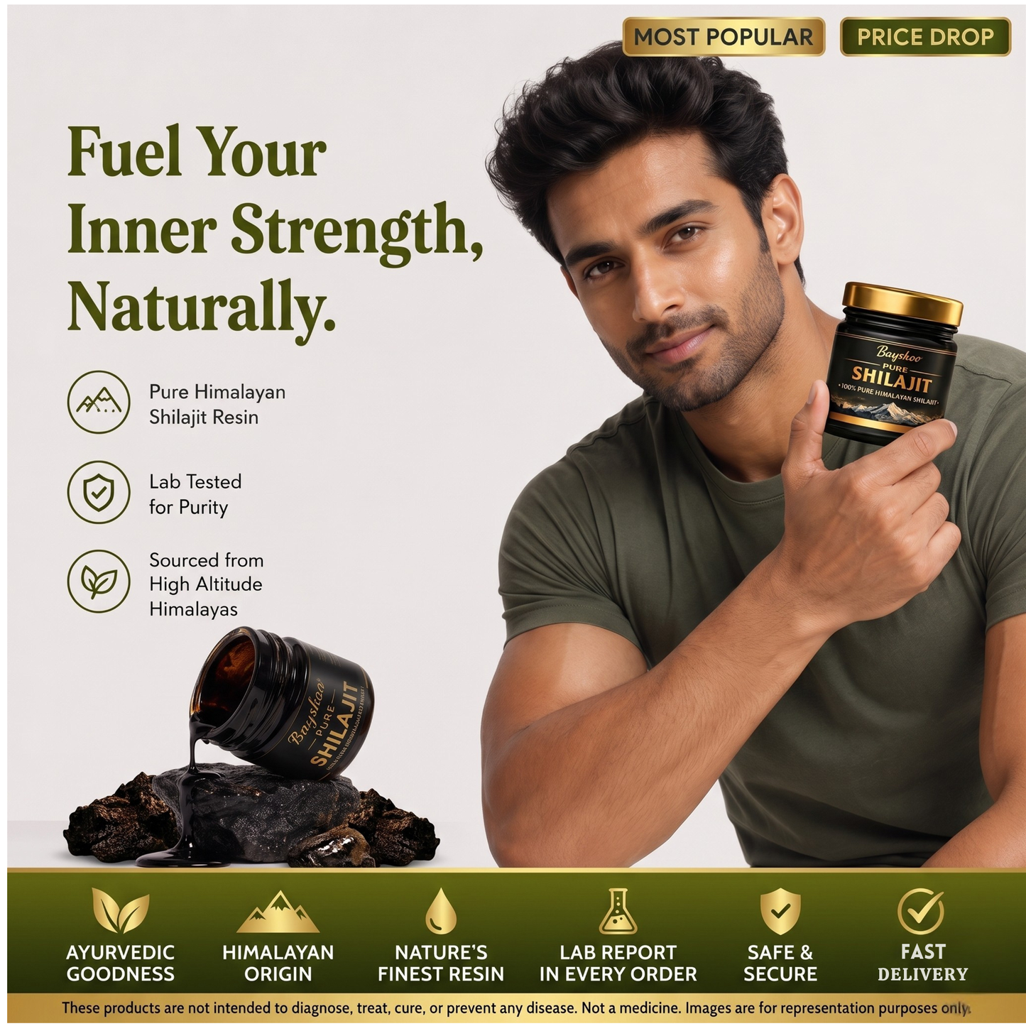 Bayskoo Pure Himalayan Shilajit Resin | 68% Fulvic Acid